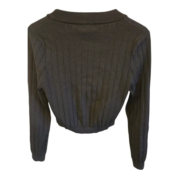 Vintage Button Embellished Ribbed Cardigan - Picture 4 of 9